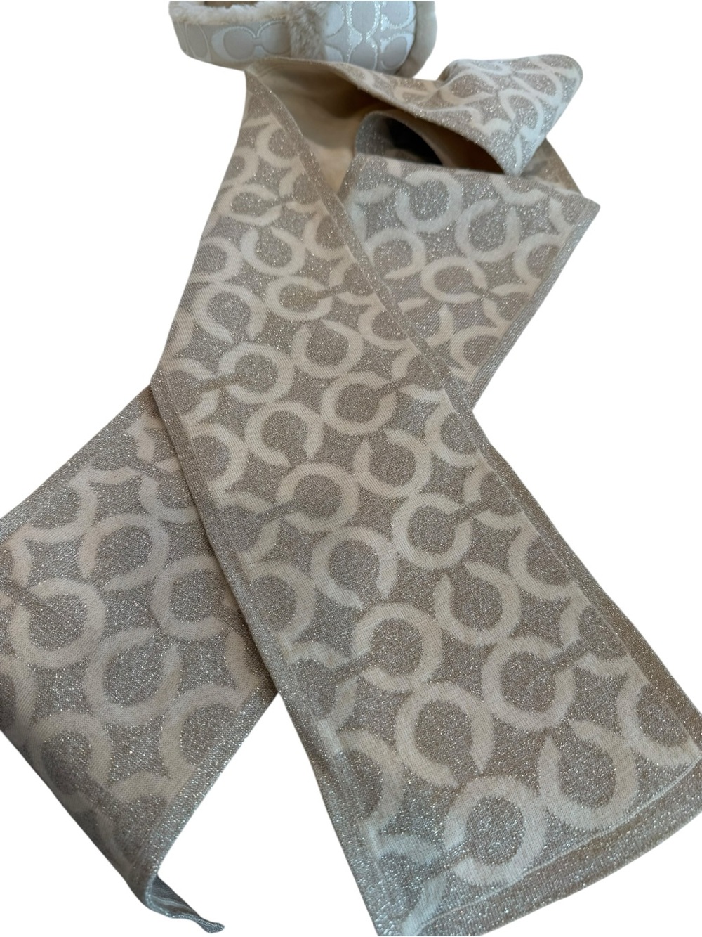 Coach 1941 Signature Metallic Merino Scarf - Picture 3 of 3